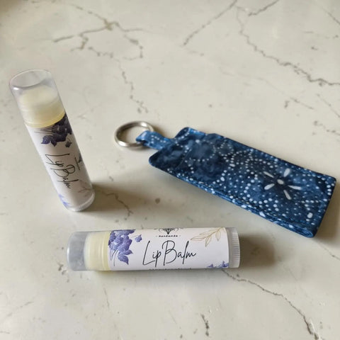 Natural Lip Balm Set With Keychain Holder – 0.15 OZ Tubes – Shea Butter Blend | Handmade In USA Frances Farm & Craft  Lip balm