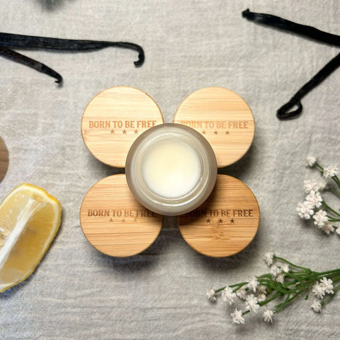 Natural Lip Butter Set 5-Pack – Intensive Hydrating Balm 1 Oz Jars | Handcrafted Made in USA Born to be Free  Lip Butter