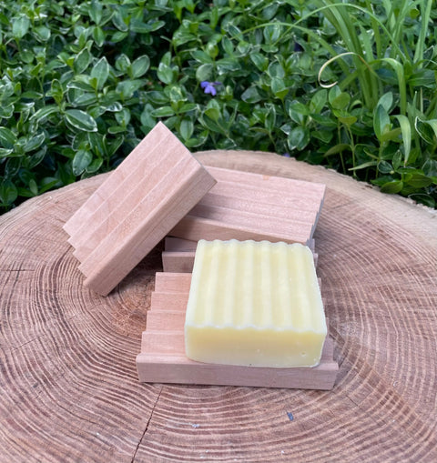 Natural Red Alder Wood Soap Dish – Handcrafted Bathroom Accessory for Extended Soap Life | Made in USA Rowe Naturals  Soap Dish