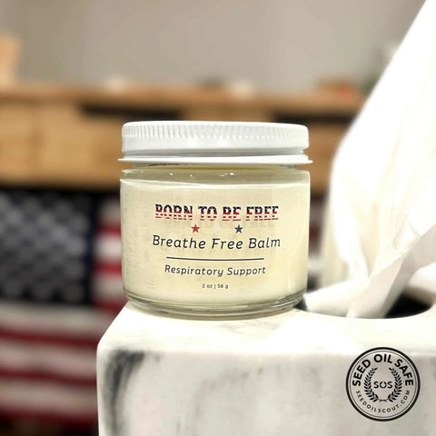 Natural Respiratory Relief Balm 2oz – Soothing Congestion Support With Essential Oils | Made in USA Born to be Free  Respiratory Relief