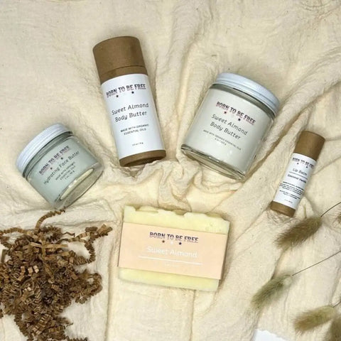 Natural Skincare Set – Stars & Stripes Collection | Tallow-Based Body Butter & Soap | Made in USA Born to be Free  gift set