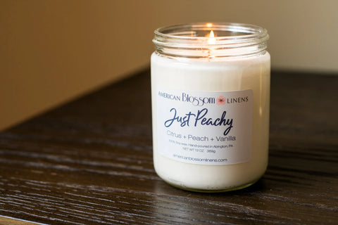 Natural Soy Wax Candle – Hand-Poured & Clean Burning | USA Made by American Blossom Linens American Blossom Linens  Candle