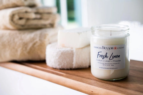 Natural Soy Wax Candle – Hand-Poured & Clean Burning | USA Made by American Blossom Linens American Blossom Linens  Candle