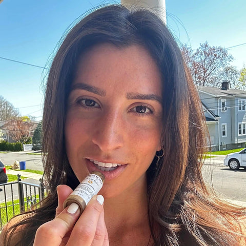 Natural Sun Lip Balm 0.3 oz – Coconut Vanilla Moisturizing SPF 30 Protection | Made in USA Born to be Free  Lip Balm