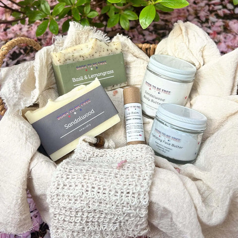 Natural Tallow Skincare Bundle – Hydrating Face Butter, Soap Bars & Lip Balm | Made in USA Personal Care Collection Born to be Free  skin