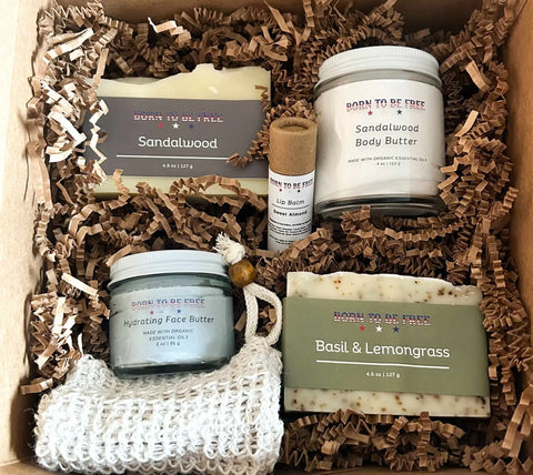 Natural Tallow Skincare Bundle – Hydrating Face Butter, Soap Bars & Lip Balm | Made in USA Personal Care Collection Born to be Free  skin