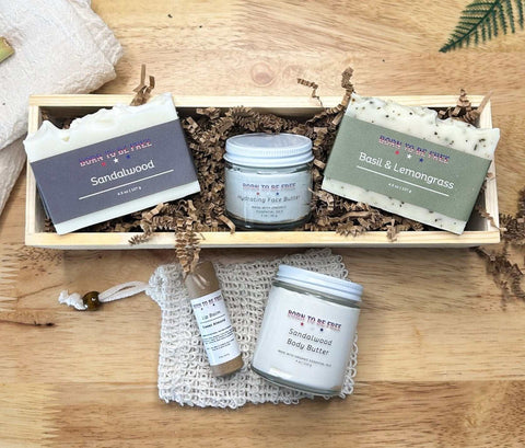 Natural Tallow Skincare Bundle – Hydrating Face Butter, Soap Bars & Lip Balm | Made in USA Personal Care Collection Born to be Free  skin