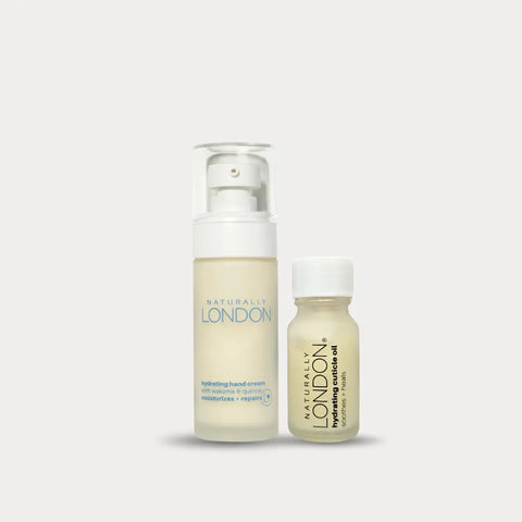 Naturally London Hydrating Hand Cream And Cuticle Oil Duo – Moisturizing Hand Care Set | Made In USA Naturally London 