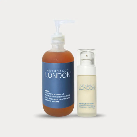 Naturally London Hydrating Shower Oil and Hand Cream Duo – Moisturizing Skin Care Set | Made in USA Naturally London 