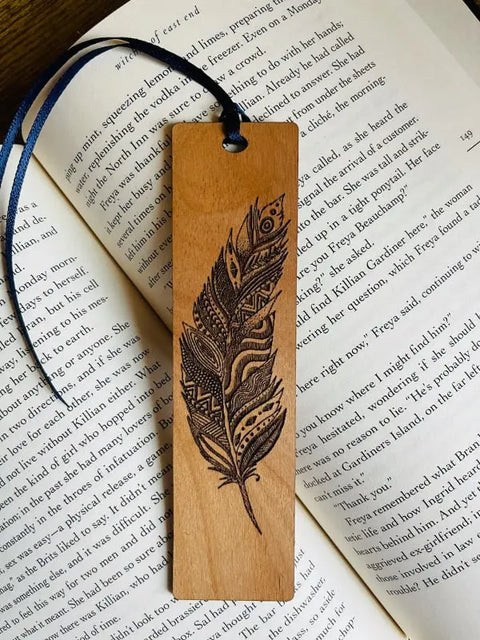 Nature Inspired Hardwood Engraved Bookmark Set – Personalized Book Accessories – Handmade in USA with Durable Wood Finish American Grains LLC 