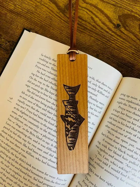 Nature Inspired Hardwood Engraved Bookmark Set – Personalized Book Accessories – Handmade in USA with Durable Wood Finish American Grains LLC 