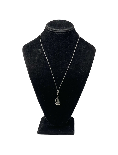 Nautical Sailboat Pendant Necklace – Adjustable Stainless Steel Chain | Made in USA Ocean Jewelry Michelle Marie Boutique  Pendant Necklace
