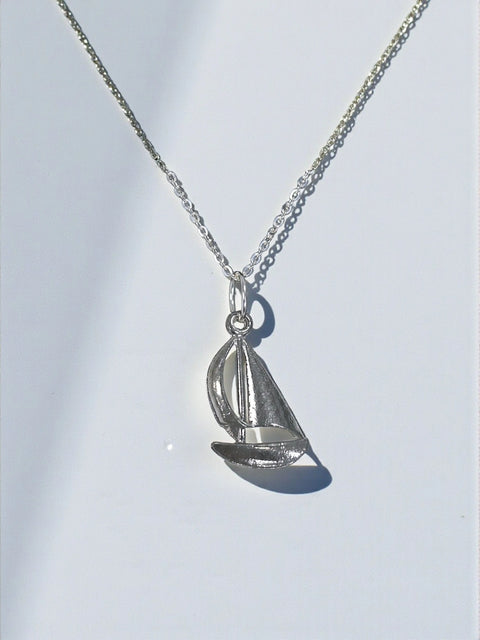 Nautical Sailboat Pewter Charm With Stainless Steel Split Ring – Versatile Jewelry Accessory | Made in USA Michelle Marie Boutique  Charms and Pendants