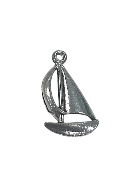 Nautical Sailboat Pewter Charm With Stainless Steel Split Ring – Versatile Jewelry Accessory | Made in USA Michelle Marie Boutique  Charms and Pendants