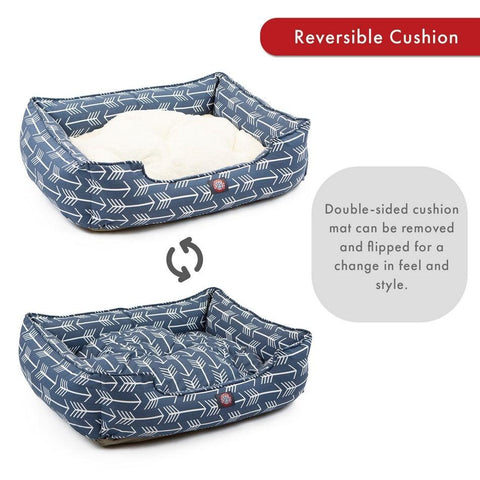 Arrow Patterned Dog Lounge Bed – Cozy Pet Cushion | Handmade in USA Majestic Pet 