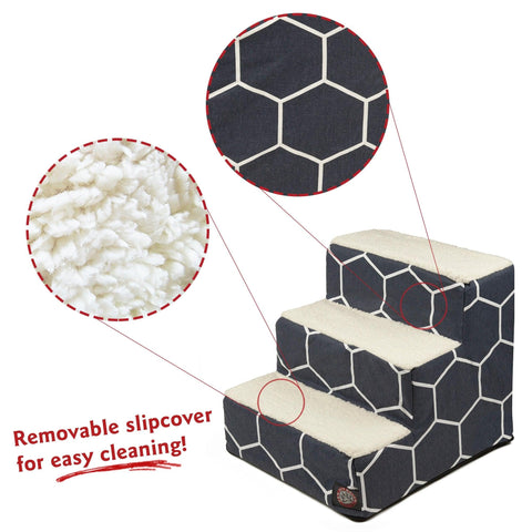Hexo Shapes 3-Step Heavy Duty Pet Stairs – Made in USA Majestic Pet 