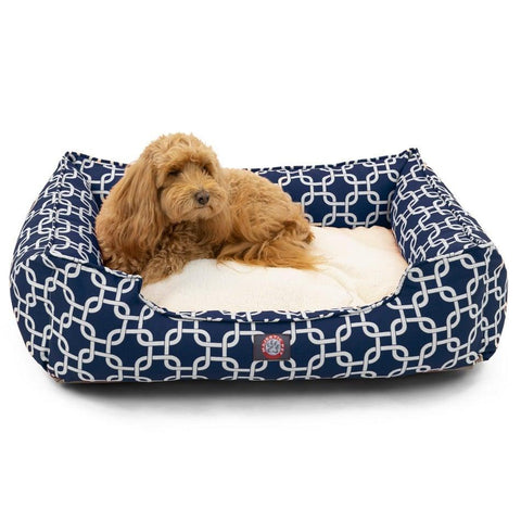 Links Plush Fiberfill Pet Lounge Bed – Contemporary Design | Made in USA Majestic Pet 