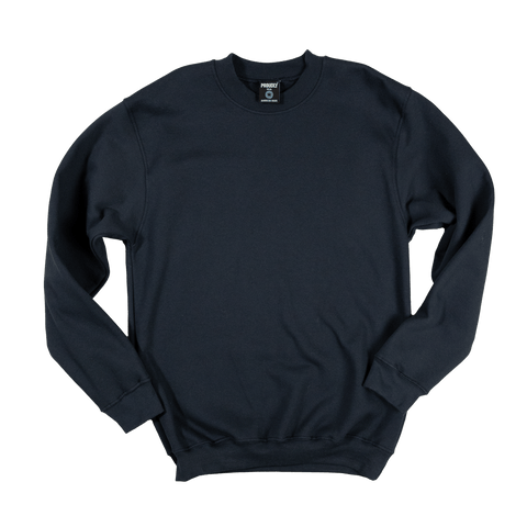 Navy Crewneck Sweatshirt – Classic Cotton Blend – Unisex | Made in USA Proudly USA  Fleece