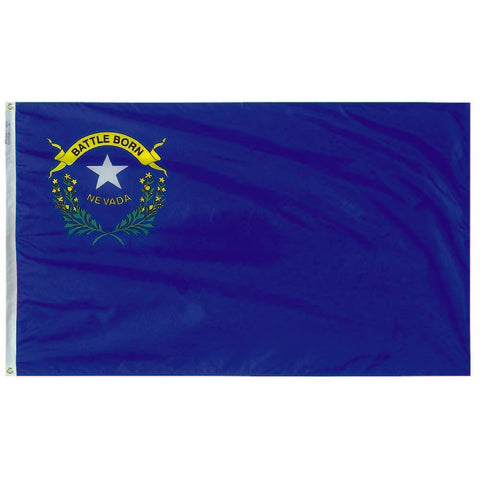 Nevada State Outdoor Flag – 200 Denier Nylon with UV-Resistant SolarGuard Dyes | Made in USA Freedom Flag and Pole 