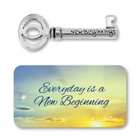 New Beginnings Key Charm – Recycled Pewter Inspirational Gift | Made in USA by Whitney Howard Designs Whitney Howard Designs  Keys