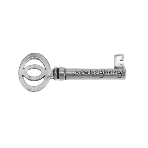 New Beginnings Key Charm – Recycled Pewter Inspirational Gift | Made in USA by Whitney Howard Designs Whitney Howard Designs  Keys