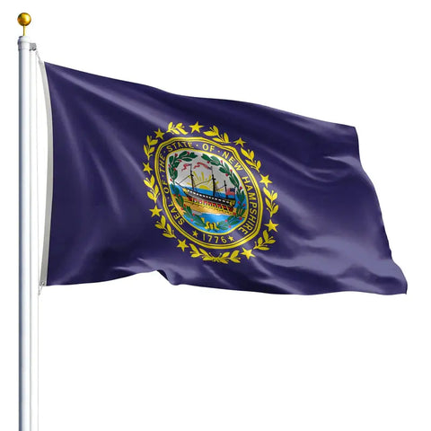 New Hampshire State Flag – Durable Outdoor Nylon with UV-Resistant | Made in USA Freedom Flag and Pole 