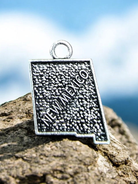 New Mexico Pewter State Charm – 0.75x0.5 Inch Handmade Jewelry Accessory | Made in USA Durable Keepsake Michelle Marie Boutique  Charms and Pendants