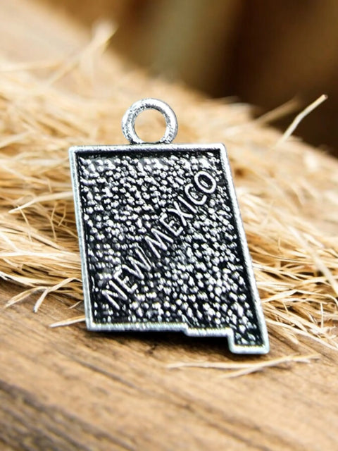 New Mexico Pewter State Charm – 0.75x0.5 Inch Handmade Jewelry Accessory | Made in USA Durable Keepsake Michelle Marie Boutique  Charms and Pendants