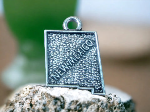 New Mexico Pewter State Charm – 0.75x0.5 Inch Handmade Jewelry Accessory | Made in USA Durable Keepsake Michelle Marie Boutique  Charms and Pendants