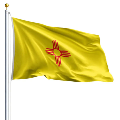 New Mexico State Flag - 100% Made in USA Freedom Flag and Pole 