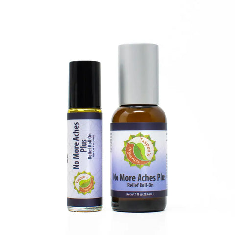 No More Aches Plus Natural Muscle Relief Roll-On – 1 Fl Oz | Made in USA Taspen's Organics  Soothing Salves, Creams & Oils (2)