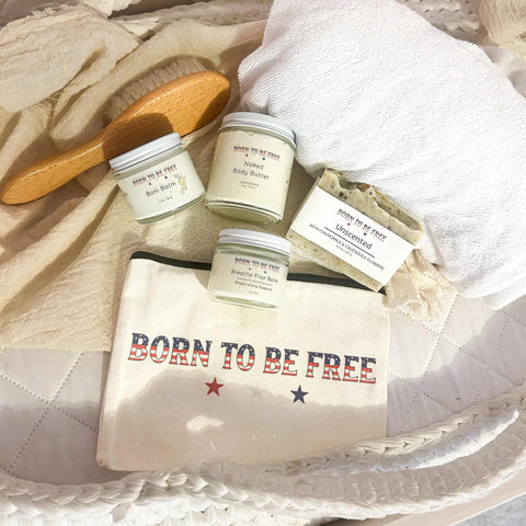 Non Toxic Baby Care Gift Set – Grass-Fed Tallow Skincare Bundle | Handmade in USA Baby Essentials Born to be Free  Bundle