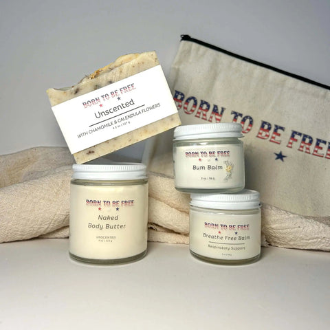 Non Toxic Baby Care Gift Set – Grass-Fed Tallow Skincare Bundle | Handmade in USA Baby Essentials Born to be Free  Bundle