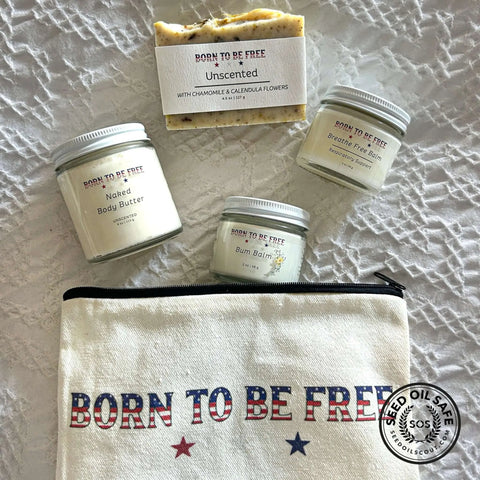 Non Toxic Baby Care Gift Set – Grass-Fed Tallow Skincare Bundle | Handmade in USA Baby Essentials Born to be Free  Bundle