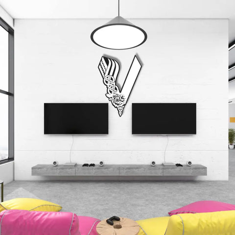 Nordic Viking Wall Art 8.5x12 Inch – 3D Printed Decor | Made in USA Chatelet Manufacturing 