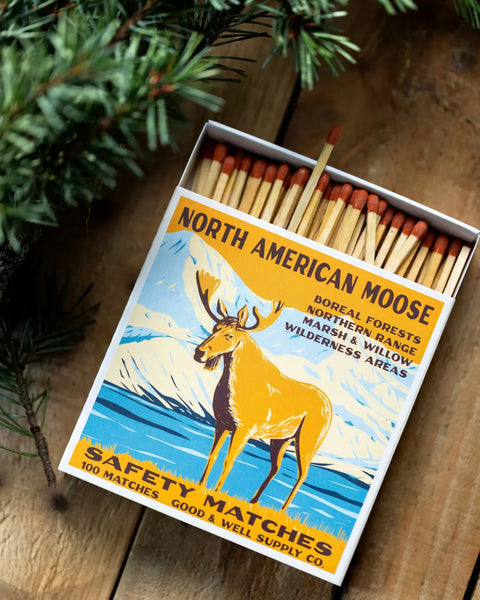 North American Moose Cabin Matches Good & Well Supply Co. 