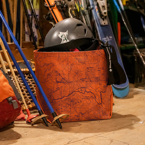 Durable Waterproof Outdoor Tote Bag – North Cascades Map Design – Made in USA | eqpd GearBucket eqpd 
