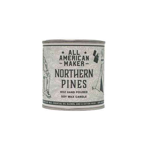 Northern Pines 8oz Soy Candle – Hand Poured | Made in USA All American Maker 