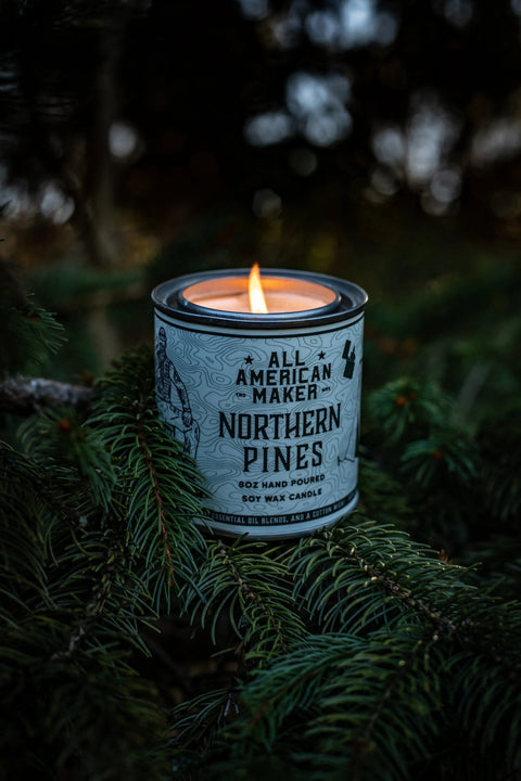 Northern Pines 8oz Soy Candle – Hand Poured | Made in USA All American Maker 