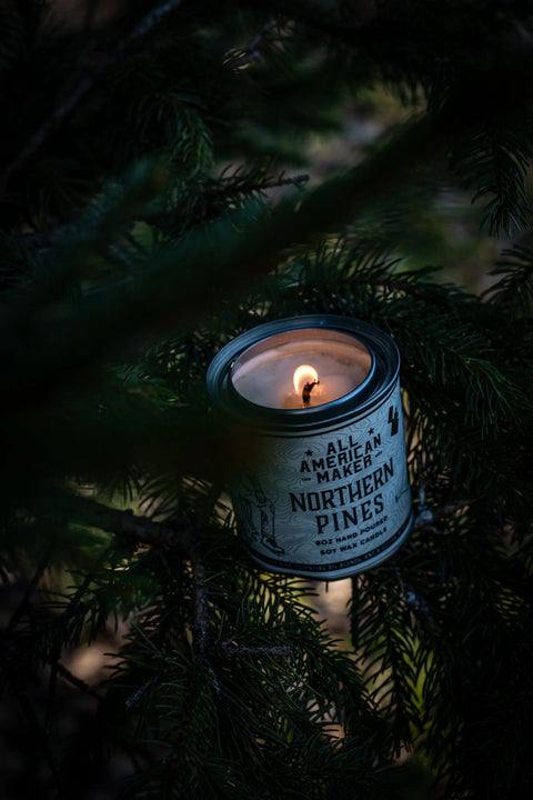 Northern Pines 8oz Soy Candle – Hand Poured | Made in USA All American Maker 