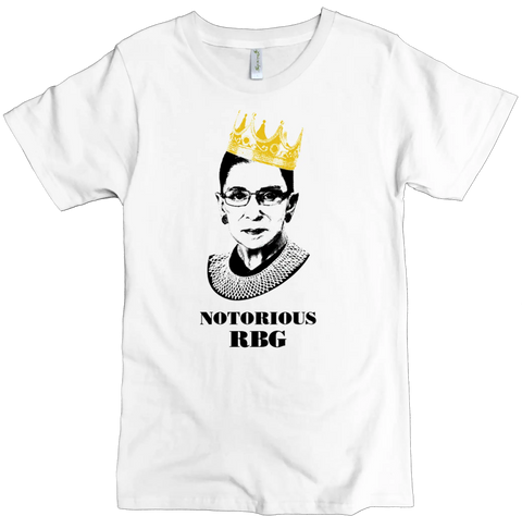 Notorious RBG Women's Organic Cotton Graphic Tee – Lightweight Jersey | Made in USA Spiritex | Sustainable Apparel  Women's Graphic Tees