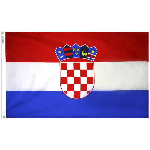 Nylon Croatia Flag Freedom Flag and Pole 