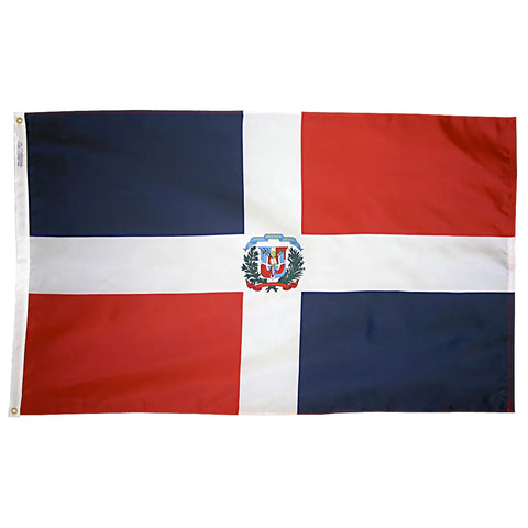 Nylon Dominican Republic Flag Freedom Flag and Pole 
