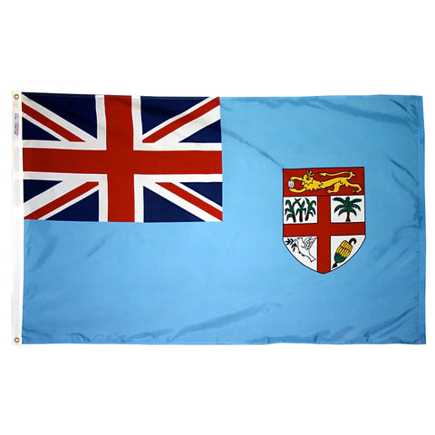 Nylon Fiji Flag – UV-Resistant Outdoor Patriotic Banner | Made in USA Freedom Flag and Pole 