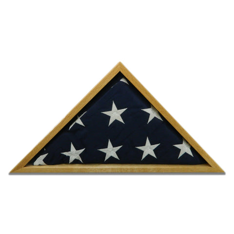 Veteran Crafted Oak Burial Flag Display Case – 5x9.5 Ft Flag – Made in USA Legacies of America Woodworking Company  Flag Display Case