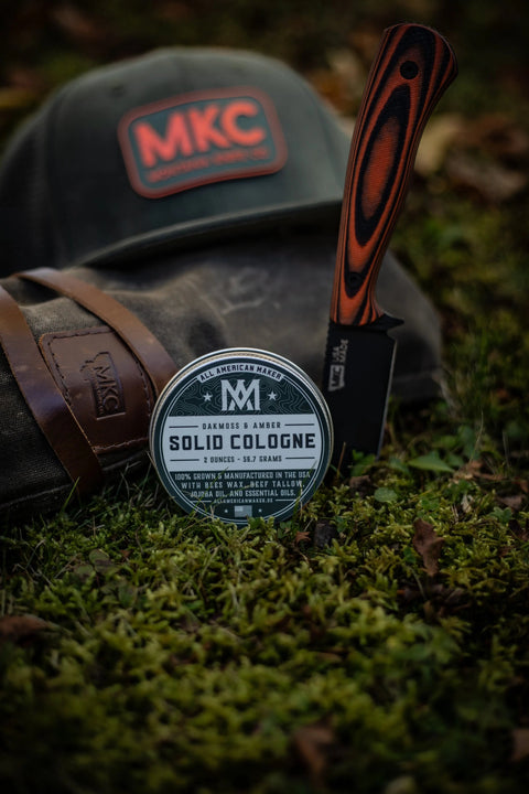 Oakmoss Amber Solid Cologne 2oz – Hand Poured | Made in USA All American Maker 