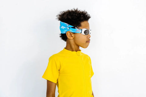 Ocean Friends Swim Goggles – Tangle-Free Strap with Sea Animal Print | Anti-Fog Shatter Resistant Lenses | Assembled in USA Splash Place  Swim Goggles