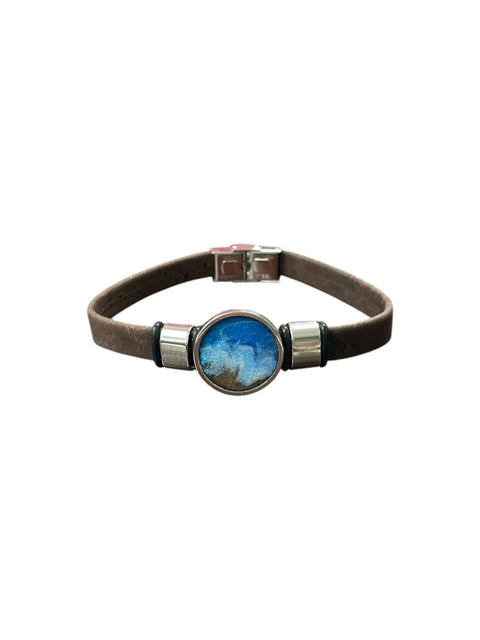 Ocean-Inspired Resin And Natural Cork Bracelet – Lightweight Adjustable Jewelry | Handmade In USA Michelle Marie Boutique  Bracelet