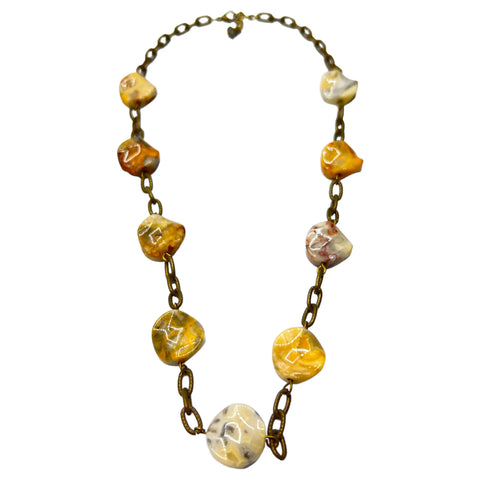 Ocean Jasper Gemstone Necklace 18 Inch – Natural Earth Tone Necklace – Handmade Jewelry | Made in USA Michelle Marie Boutique  Necklace