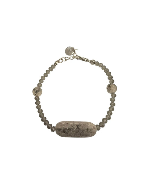 Ocean Jasper and Web Agate Bracelet | Unique Gemstone Jewelry Michelle Marie Boutique  Bracelets